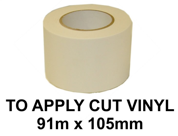 Application Tape for Applying Cut Vinyl - 91m x 105mm Application Tape for Applying Cut Vinyl - 91m x 105mm